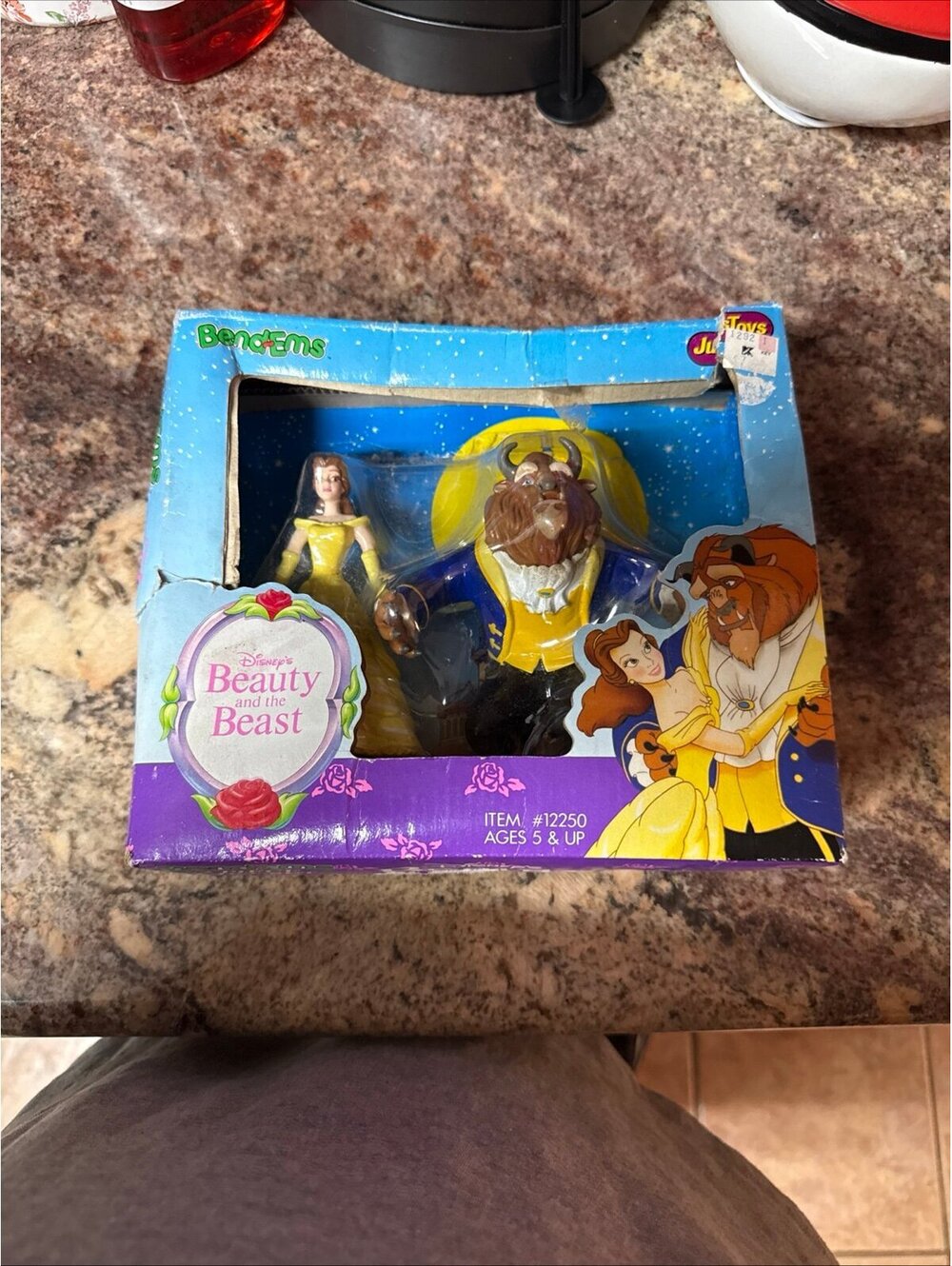 Vintage Disney Beauty and the Beast Bend-Ems Belle & Beast Figures JusToys 1992